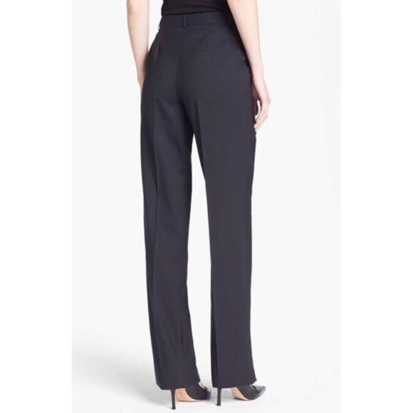 Zanella Goldie Black Wool Pants Straight Flat Front Size 12 - Picture 3 of 8